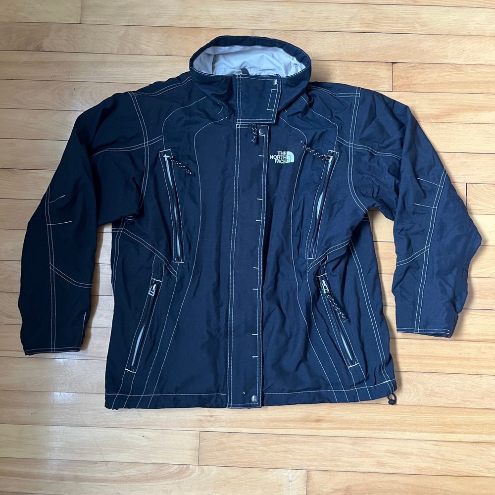 The North Face Womens Black Contrast Stitch Windbreaker Jacket Medium Outdoor